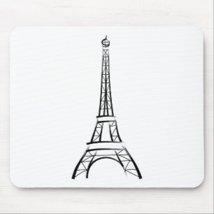 Brushstroke Eiffel Tower Mouse Mat