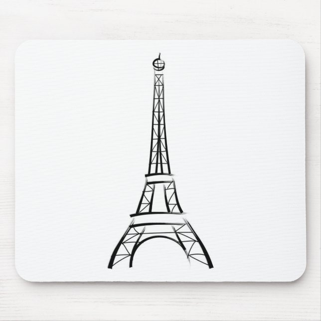 Brushstroke Eiffel Tower Mouse Mat (Front)