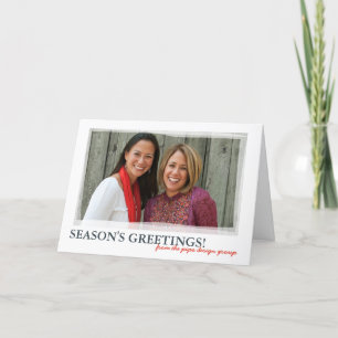 Brushstroke Frame Folded Holiday Card