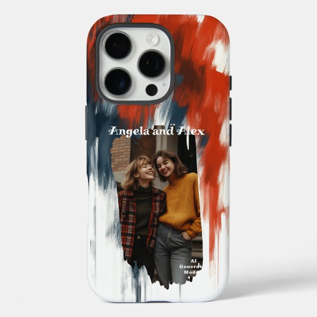 Brushstroke Photo Case-Mate iPhone Case (Back)