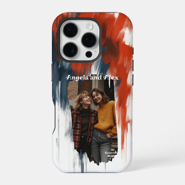 Brushstroke Photo iPhone Case (Back)