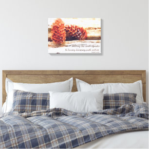 Brushstroke Pine Cones Digital Art Canvas Print
