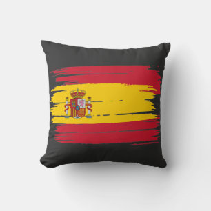 Brushstroke Spain Flag Cushion