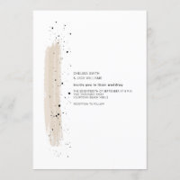 Brushstroke Speckle Pink Minimalist Modern Wedding