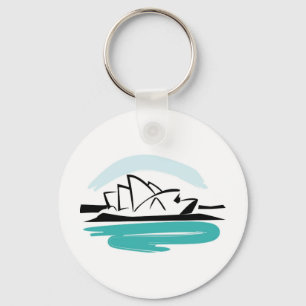 Brushstroke Sydney Destination Key Ring