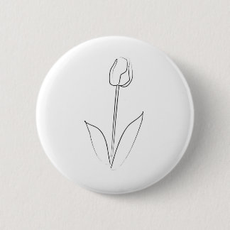 Brushstroke Tulip 6 Cm Round Badge