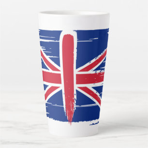 Brushstroke UK Union Jack Flag Latte Mug