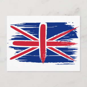 Brushstroke UK Union Jack Flag Postcard