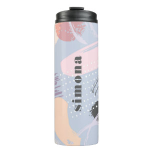 Brushstrokes colourful artsy composition thermal tumbler