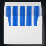Brushstrokes Stripes Blue Custom Bar Bat Mitzvah<br><div class="desc">Perfect CUSTOM envelope to announce a bat mitzvah, bar mitzvah or other Jewish celebration! Hand made abstract art with loose brushstrokes for you on the inside of the envelope. FULLY CUSTOMIZABLE! Click on “Personalise” above to edit the text. Click "edit using design tool" to adjust the fonts, colours and placements...</div>