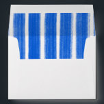 Brushstrokes Stripes Blue Custom Bar Bat Mitzvah Envelope<br><div class="desc">Perfect CUSTOM envelope to announce a bat mitzvah, bar mitzvah or other Jewish celebration! Hand made abstract art with loose brushstrokes for you on the inside of the envelope. FULLY CUSTOMIZABLE! Click on “Personalise” above to edit the text. Click "edit using design tool" to adjust the fonts, colours and placements...</div>