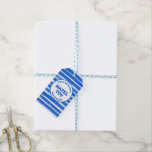 Brushstrokes Stripes Blue Custom Bar Bat Mitzvah Gift Tags<br><div class="desc">Perfect gift tag for a bat mitzvah, bar mitzvah or other Jewish celebration! Hand made abstract art with loose brushstrokes for you on the front and back! FULLY CUSTOMIZABLE! Click on “Personalise” above to edit the text. Click "edit using design tool" to adjust the fonts, colours and placements. THANK YOU...</div>
