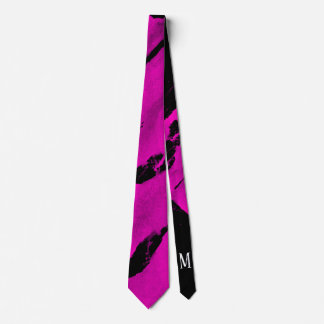Brushy Black & Pink Neck Tie