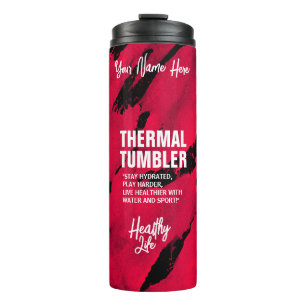 Brushy Black Pink Thermal Tumbler 
