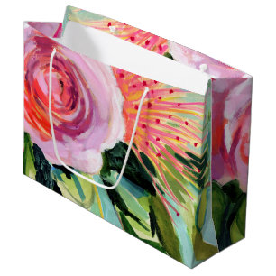 Brushy Floral I Large Gift Bag