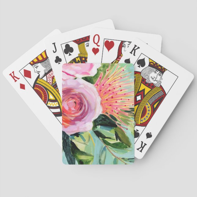 Brushy Floral I Playing Cards (Back)