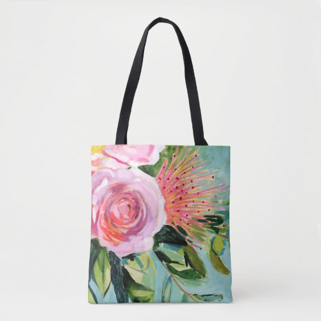 Brushy Floral I Tote Bag (Front)