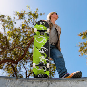 Brushy Green Black  Skateboard