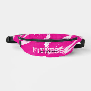 Brushy Pink White Black  Bum Bags