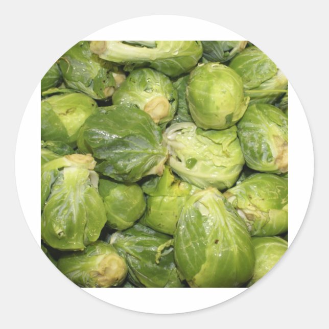 Brussel Sprouts Classic Round Sticker (Front)