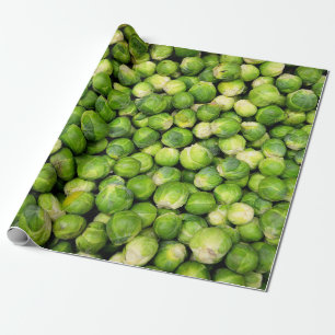 Brussel Sprouts Green Vegetable Fun Wrapping Paper
