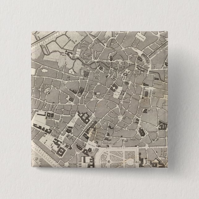 Brussels and Belgium 15 Cm Square Badge (Front)