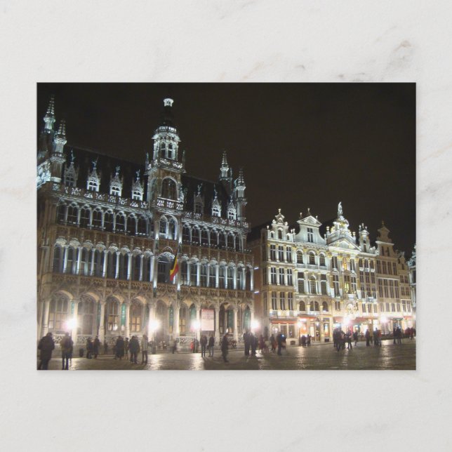 Brussels at night, Belgium Postcard (Front)