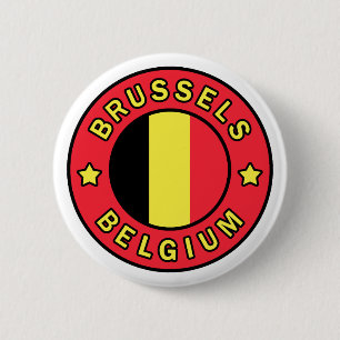 Brussels Belgium 6 Cm Round Badge