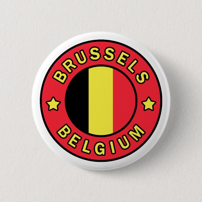 Brussels Belgium 6 Cm Round Badge (Front)