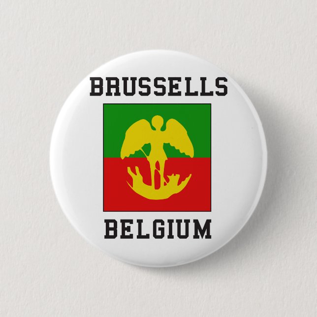 Brussels Belgium 6 Cm Round Badge (Front)