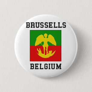 Brussels Belgium 6 Cm Round Badge