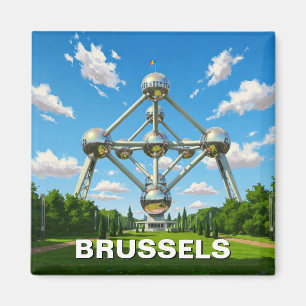 Brussels Belgium Atomium Travel Magnet