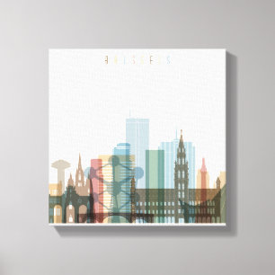 Brussels, Belgium   City Skyline Canvas Print