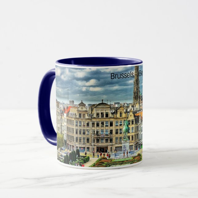 Brussels, Belgium cityscape photo Mug (Front Left)