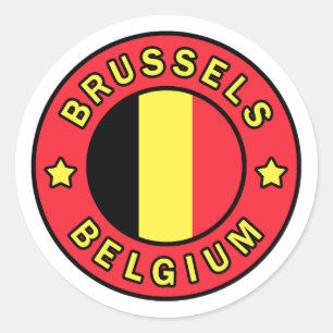 Brussels Belgium Classic Round Sticker