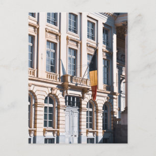 Brussels Belgium flag photo Postcard