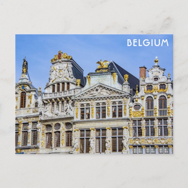 Brussels Belgium Grand Place Travel Photo Postcard (Front)