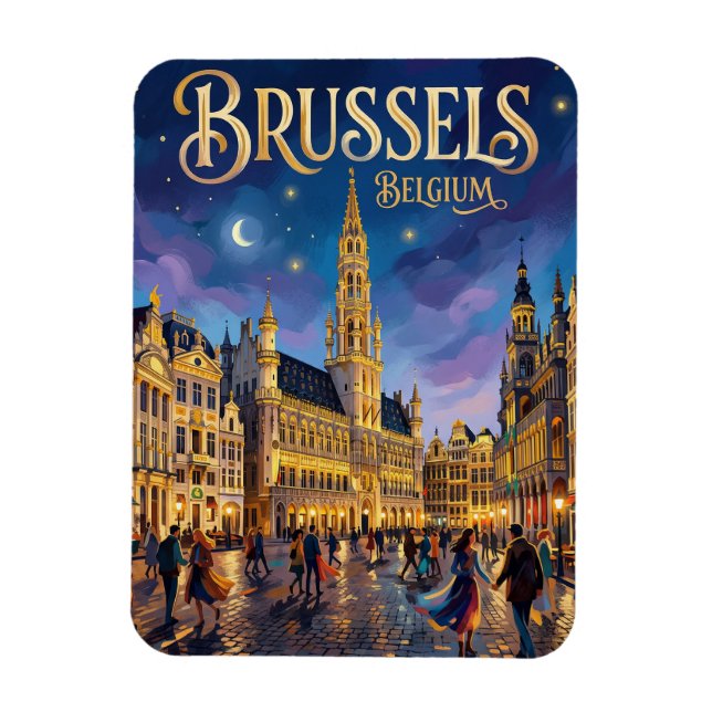 Brussels Belgium Magnet (Vertical)