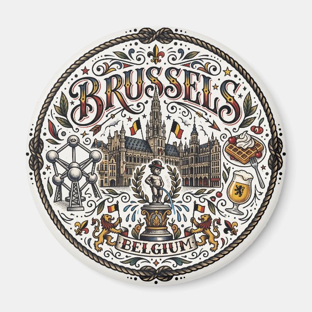 Brussels Belgium Magnet (Front)