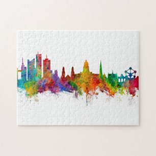 Brussels Belgium Skyline Jigsaw Puzzle