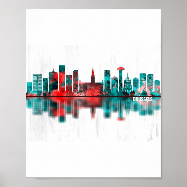 Brussels Belgium Skyline Poster (Front)