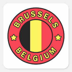 Brussels Belgium Square Sticker