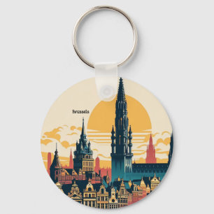 Brussels, Belgium stylist painting Key Ring
