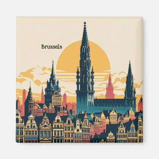 Brussels, Belgium stylist painting Magnet