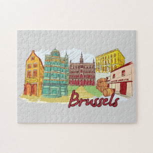 Brussels Belgium Travel City Jigsaw Puzzle