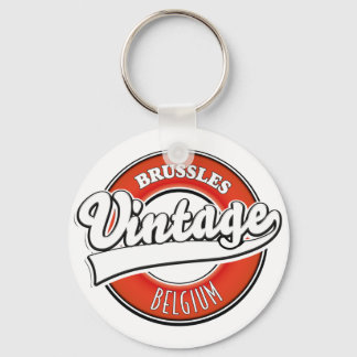 Brussels Belgium vintage logo Key Ring