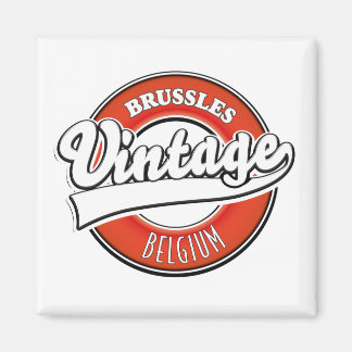 Brussels Belgium vintage logo Magnet