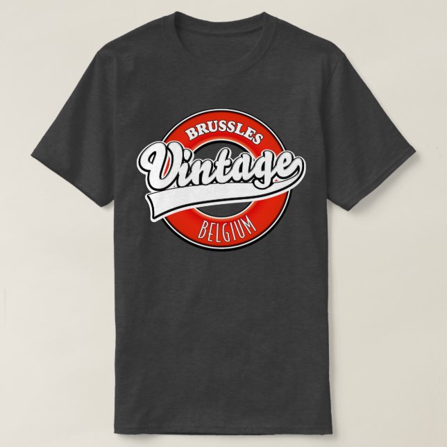 Brussels Belgium vintage T-Shirt (Design Front)