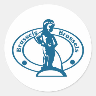 brussels classic round sticker
