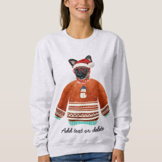 Brussels Dog Ugly Christmas Dog Mum Sweatshirt
